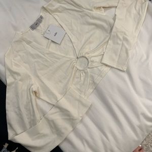 Adika white keyhole top